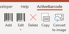 ActiveBarcode: Barcode Add-In for Microsoft® PowerPoint® 365, 2021, 2019, 2016, 2013, 2010