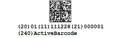 ActiveBarcode: GS1-Data Matrix