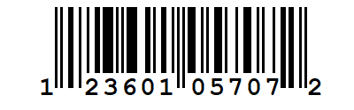 ActiveBarcode: UPC-A, GTIN-12