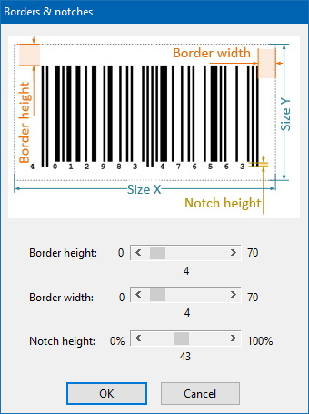 ActiveBarcode: Borders & notches