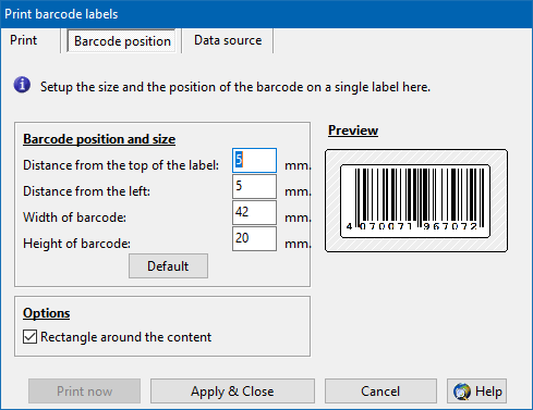 ActiveBarcode: How to print barcode labels