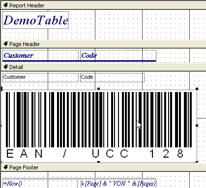 ActiveBarcode: Barcode, Access 2000, XP, 2003