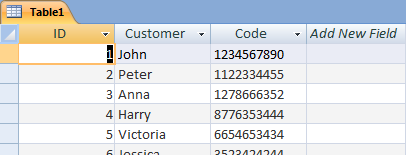 ActiveBarcode: Barcode, Access 2007