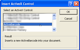 ActiveBarcode: Barcode, Access 2000, XP, 2003