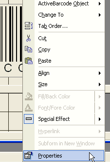 ActiveBarcode: Barcode, Access 2000, XP, 2003