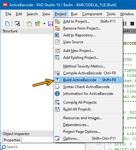 ActiveBarcode: Barcode, Delphi