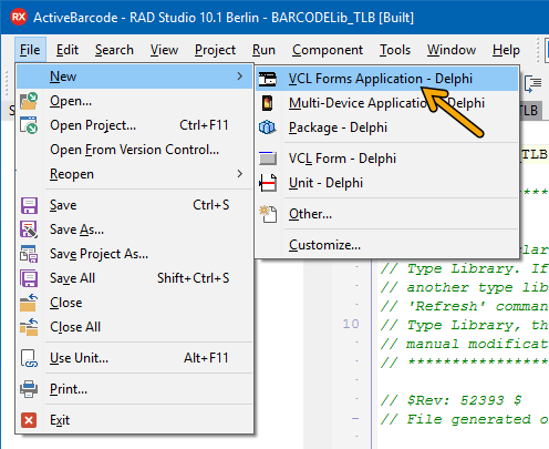 ActiveBarcode: Barcode, Delphi