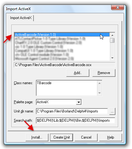 ActiveBarcode: Barcode, Delphi 4-7