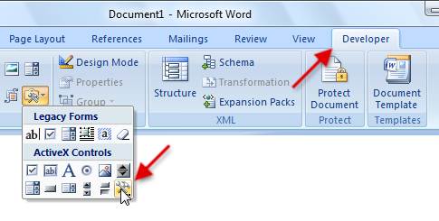 ActiveBarcode: Barcode, Word 2007