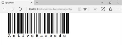 ActiveBarcode: A barcode in a html page