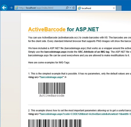 ActiveBarcode: ASPX Demo