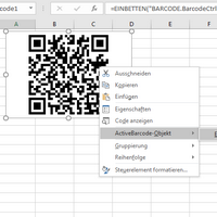 ActiveBarcode: Excel<br>Barcode object