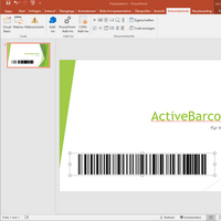 ActiveBarcode: PowerPoint<br>Barcode object