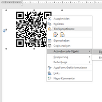 ActiveBarcode: Word<br>Barcode object