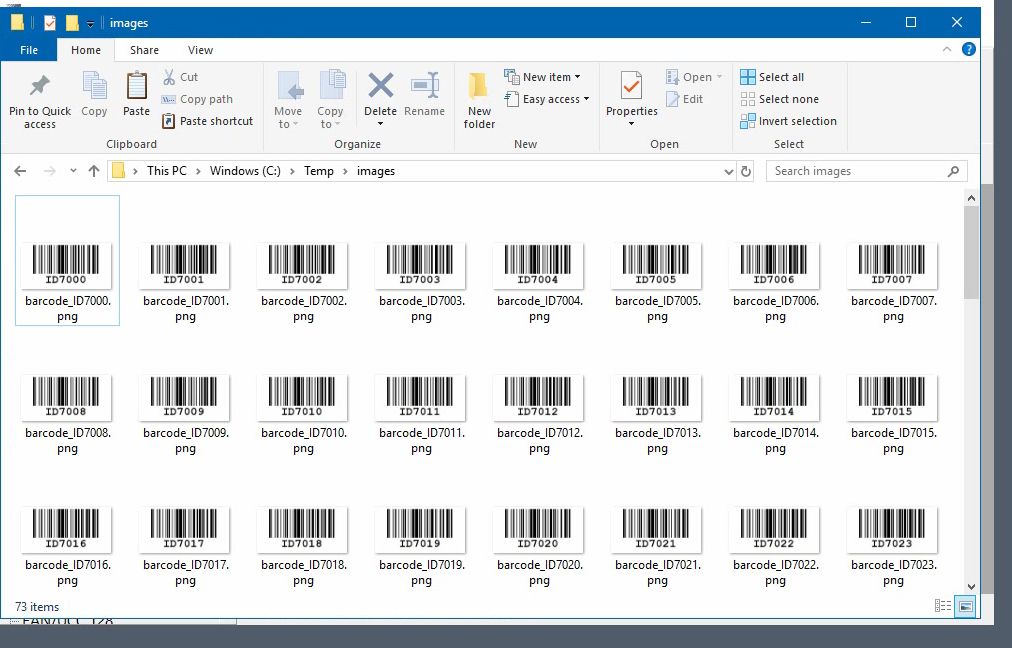 ActiveBarcode: How to serial export barcodes as image files