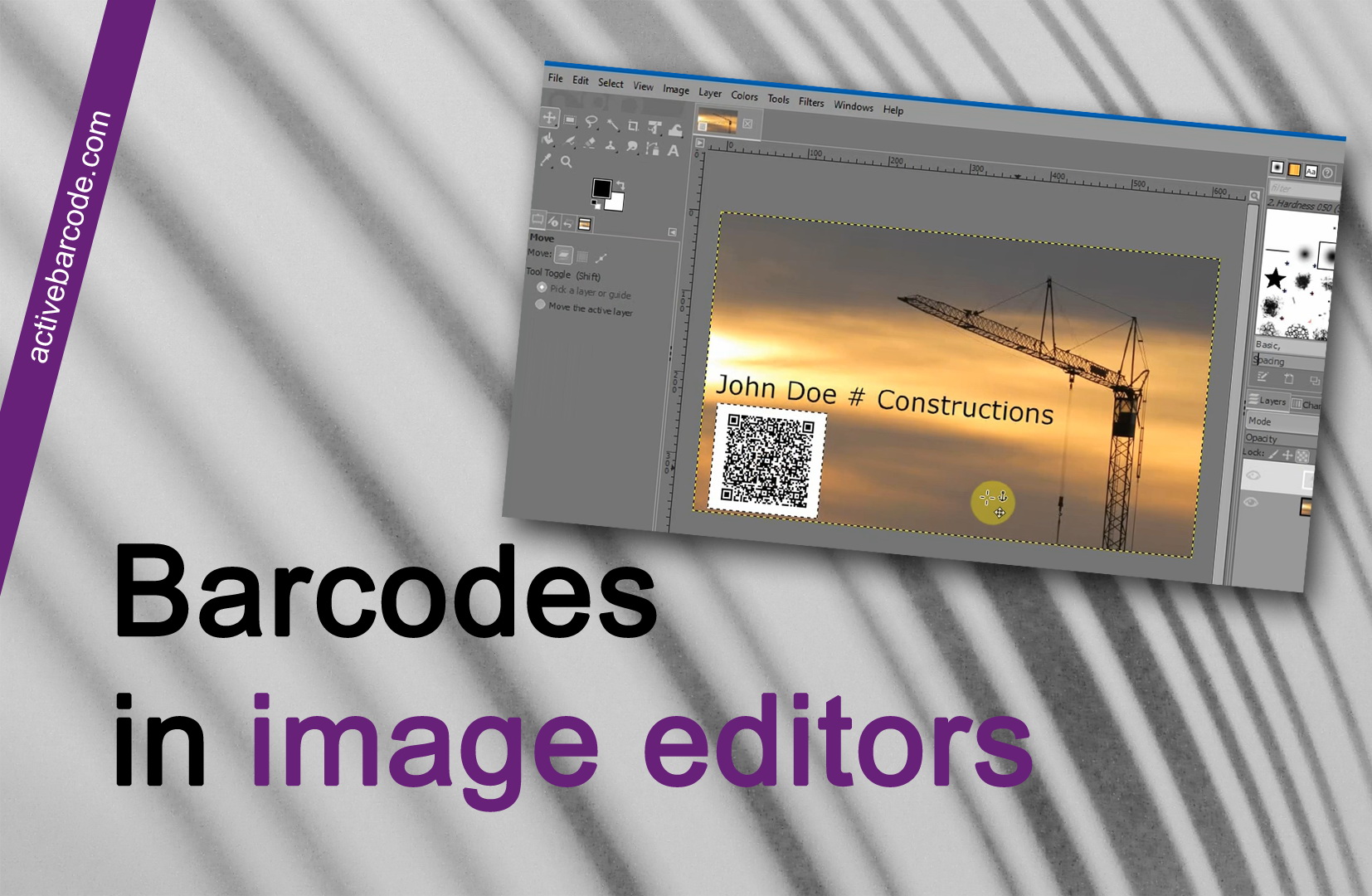 ActiveBarcode: How to add a vCard QR code into an image.